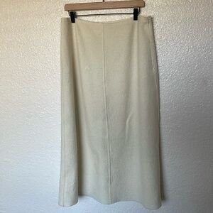 Elegant Cream Maxi Skirt